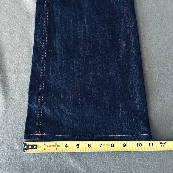 Permanent Women's Navy Blue Denim Jeans Size 14 Boot Cut Stretch Mid Rise NWT - Picture 10 of 15